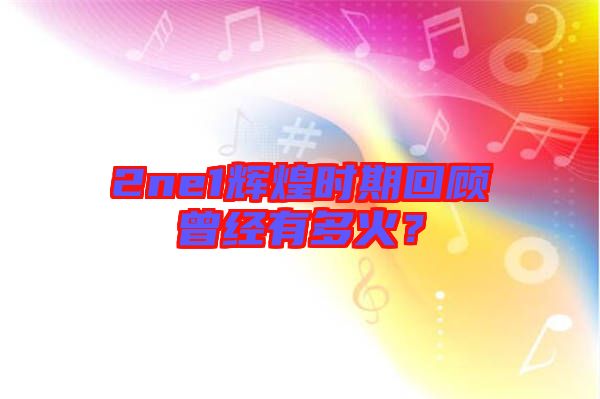 2ne1輝煌時期回顧曾經(jīng)有多火？