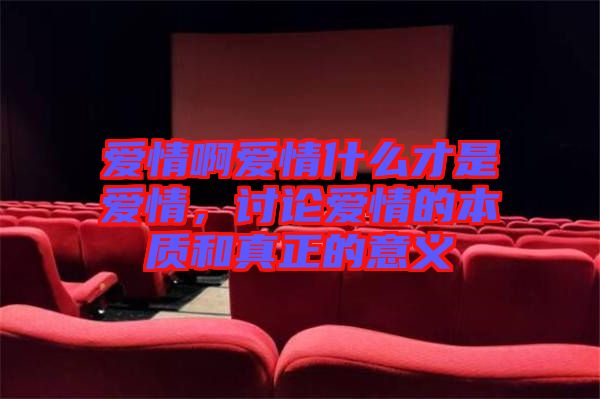 愛情啊愛情什么才是愛情，討論愛情的本質(zhì)和真正的意義