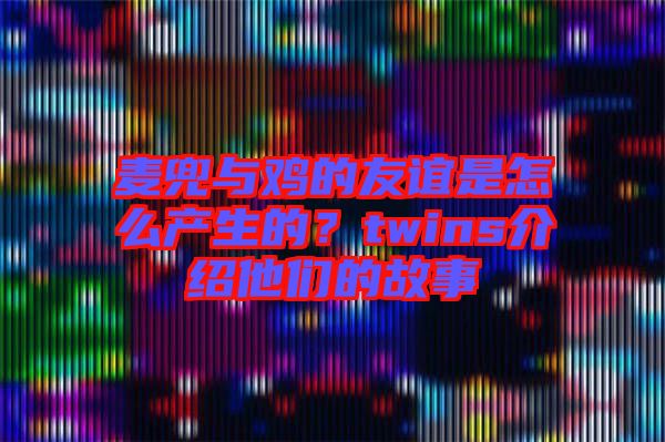 麥兜與雞的友誼是怎么產(chǎn)生的？twins介紹他們的故事
