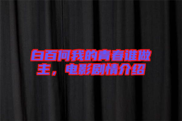 白百何我的青春誰做主，電影劇情介紹