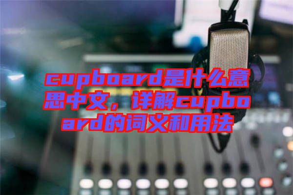cupboard是什么意思中文，詳解cupboard的詞義和用法