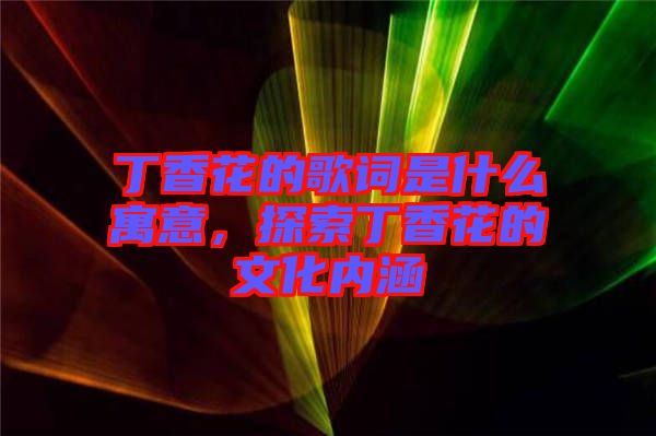 丁香花的歌詞是什么寓意，探索丁香花的文化內(nèi)涵