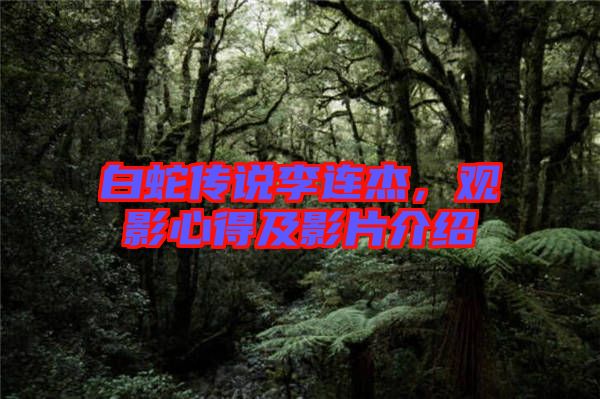 白蛇傳說李連杰，觀影心得及影片介紹