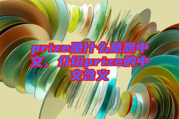 prize是什么意思中文，介紹prize的中文含義