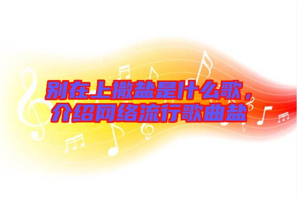 別在上撒鹽是什么歌，介紹網(wǎng)絡(luò)流行歌曲鹽