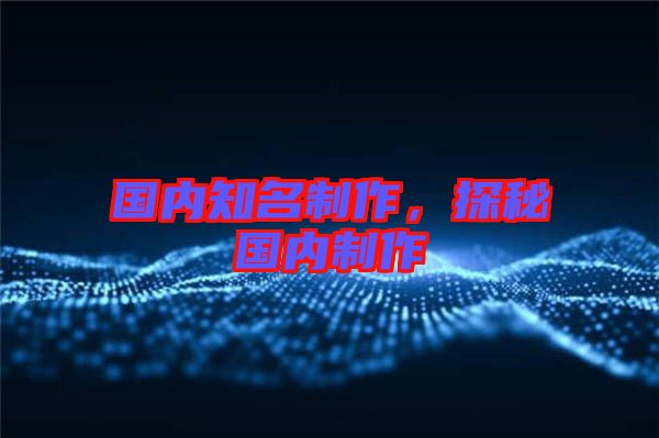 國內知名制作，探秘國內制作