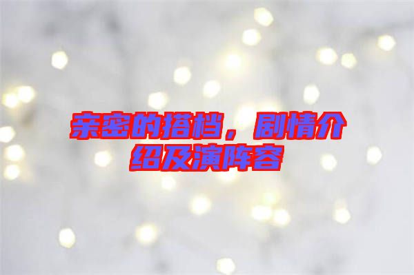 親密的搭檔，劇情介紹及演陣容