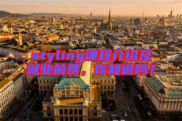 styling課程介紹及就業(yè)前景，你知道嗎？