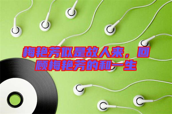 梅艷芳似是故人來(lái)，回顧梅艷芳的和一生
