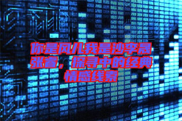 你是風(fēng)兒我是沙李晟張睿，探尋中的經(jīng)典情感線索