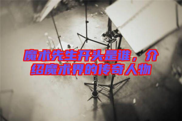 魔術先生開頭是誰，介紹魔術界的傳奇人物