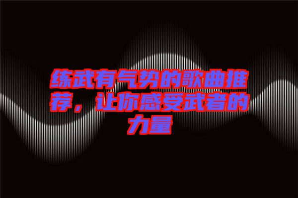 練武有氣勢(shì)的歌曲推薦，讓你感受武者的力量