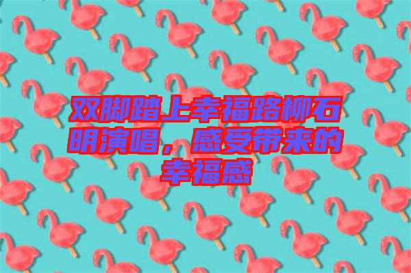 雙腳踏上幸福路柳石明演唱，感受帶來的幸福感