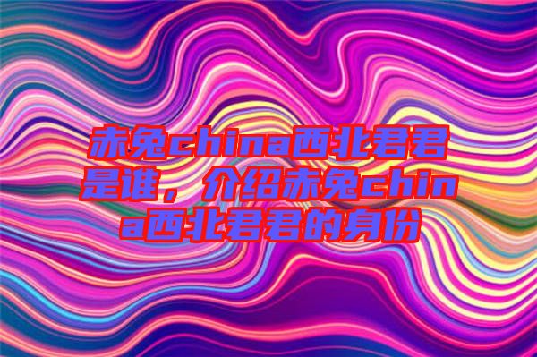 赤兔china西北君君是誰，介紹赤兔china西北君君的身份