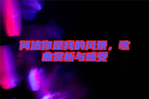 何潔你是我的風(fēng)景，歌曲賞析與感受