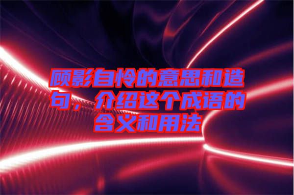 顧影自憐的意思和造句，介紹這個(gè)成語(yǔ)的含義和用法