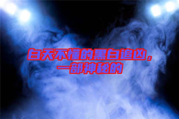 白天不懂的黑白追兇，一部神秘的