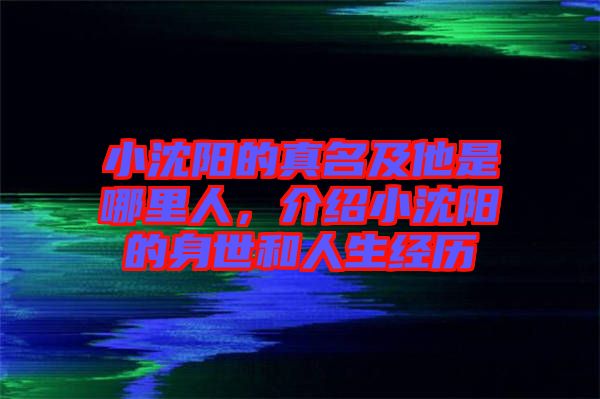 小沈陽(yáng)的真名及他是哪里人，介紹小沈陽(yáng)的身世和人生經(jīng)歷