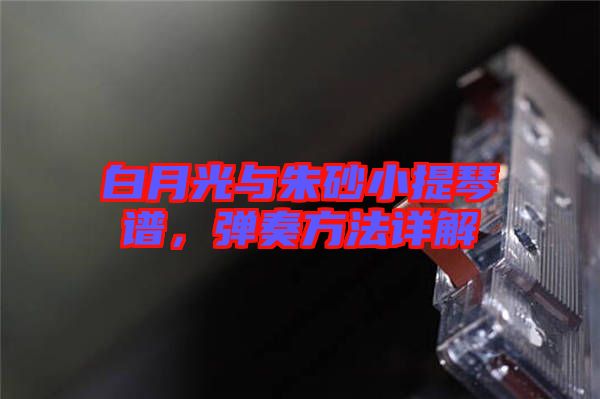 白月光與朱砂小提琴譜，彈奏方法詳解