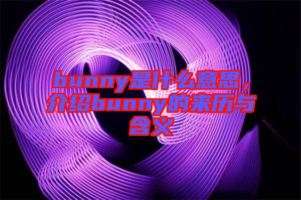 bunny是什么意思，介紹bunny的來(lái)歷與含義