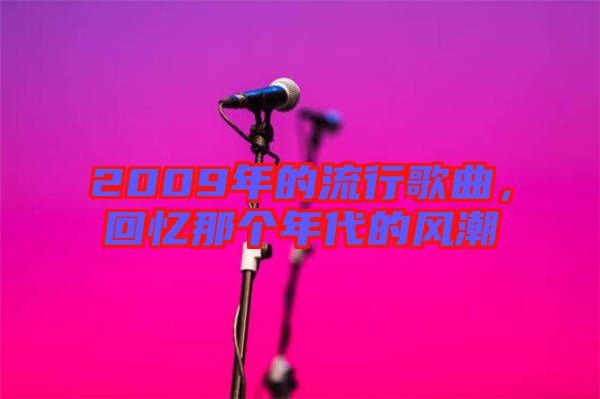 2009年的流行歌曲，回憶那個(gè)年代的風(fēng)潮