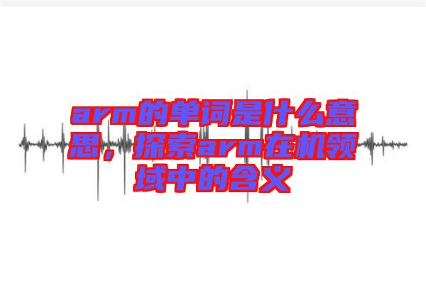 arm的單詞是什么意思，探索arm在機領(lǐng)域中的含義