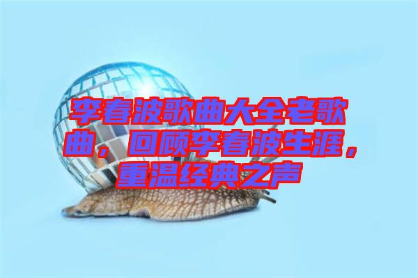 李春波歌曲大全老歌曲，回顧李春波生涯，重溫經(jīng)典之聲