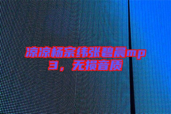 涼涼楊宗緯張碧晨mp3，無損音質(zhì)