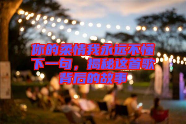 你的柔情我永遠(yuǎn)不懂下一句，揭秘這首歌背后的故事