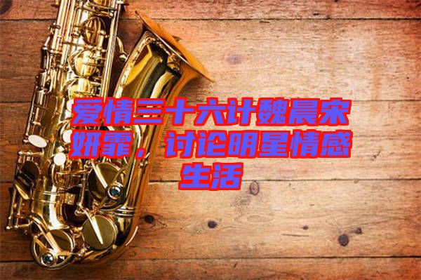 愛情三十六計(jì)魏晨宋妍霏，討論明星情感生活