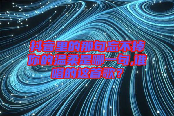 抖音里的那句忘不掉你的溫柔是哪一句,誰(shuí)唱的這首歌？