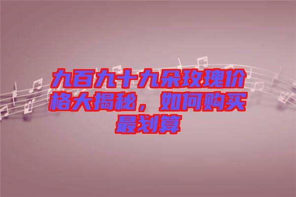 九百九十九朵玫瑰價(jià)格大揭秘，如何購(gòu)買(mǎi)最劃算