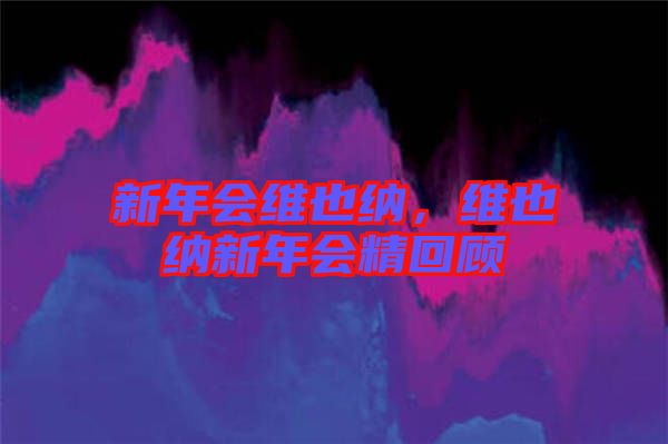 新年會維也納，維也納新年會精回顧