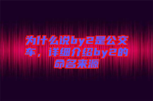 為什么說by2是公交車，詳細(xì)介紹by2的命名來源
