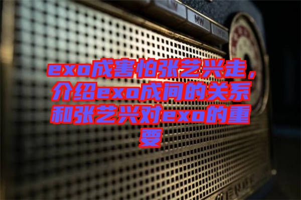 exo成害怕張藝興走，介紹exo成間的關(guān)系和張藝興對exo的重要
