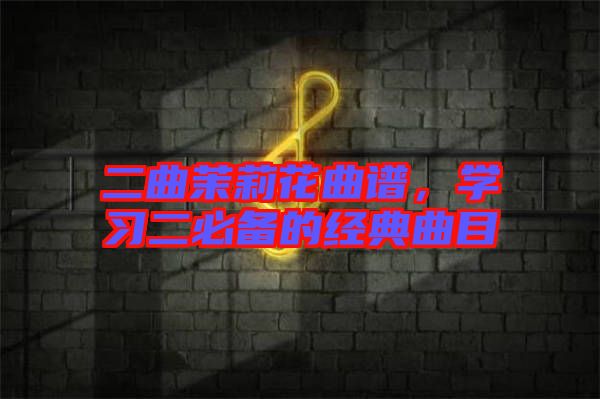 二曲茉莉花曲譜，學(xué)習(xí)二必備的經(jīng)典曲目