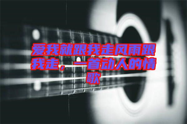愛我就跟我走風(fēng)雨跟我走，一首動人的情歌