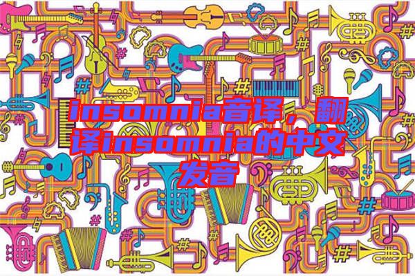 insomnia音譯，翻譯insomnia的中文發(fā)音