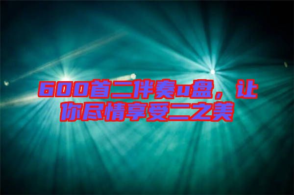 600首二伴奏u盤，讓你盡情享受二之美