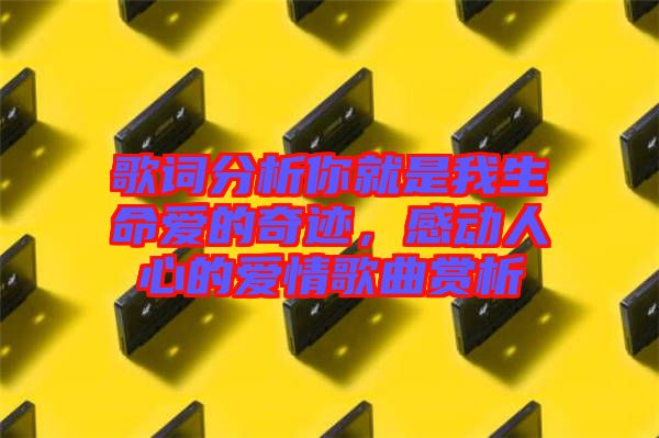 歌詞分析你就是我生命愛(ài)的奇跡，感動(dòng)人心的愛(ài)情歌曲賞析
