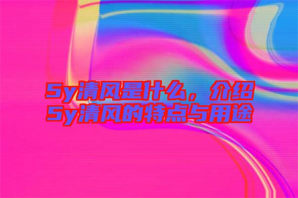 5y清風(fēng)是什么，介紹5y清風(fēng)的特點與用途