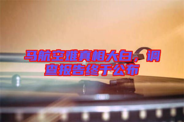 馬航空難真相大白，調(diào)查報(bào)告終于公布
