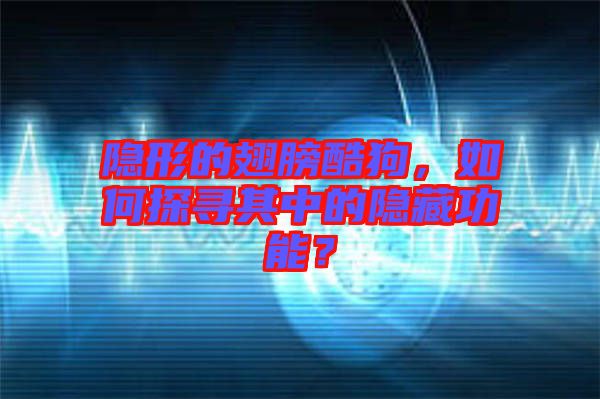 隱形的翅膀酷狗，如何探尋其中的隱藏功能？
