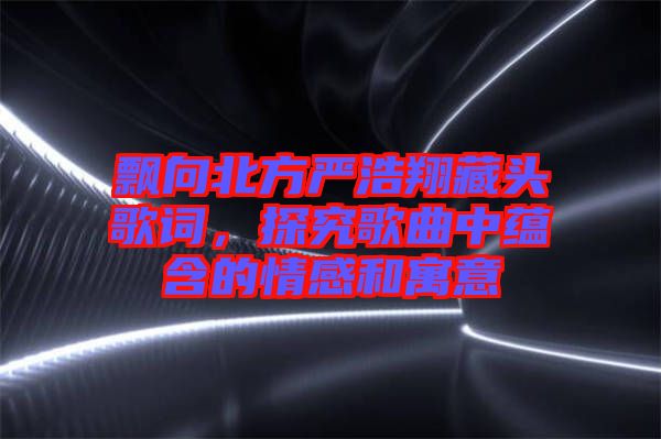 飄向北方嚴(yán)浩翔藏頭歌詞，探究歌曲中蘊(yùn)含的情感和寓意