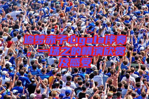 追夢(mèng)赤子心gala伴奏，一場(chǎng)之的精演欣賞及感受
