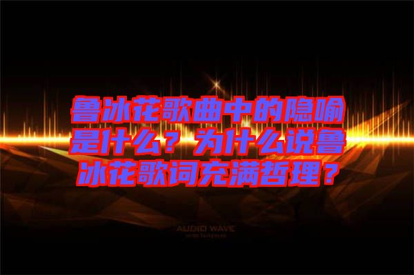 魯冰花歌曲中的隱喻是什么？為什么說魯冰花歌詞充滿哲理？