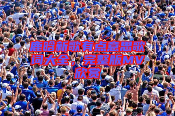 鹿晗新歌有點意思歌詞大全，完整版MV欣賞