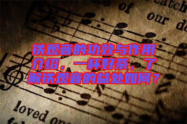 鐵觀音的功效與作用介紹，一杯好茶，了解鐵觀音的益處如何？