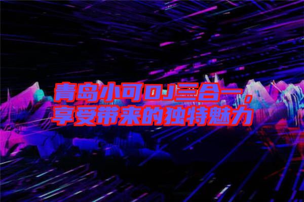 青島小可DJ三合一，享受帶來的獨(dú)特魅力