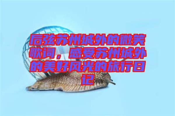 后弦蘇州城外的微笑歌詞，感受蘇州城外的美好風(fēng)光的旅行日記